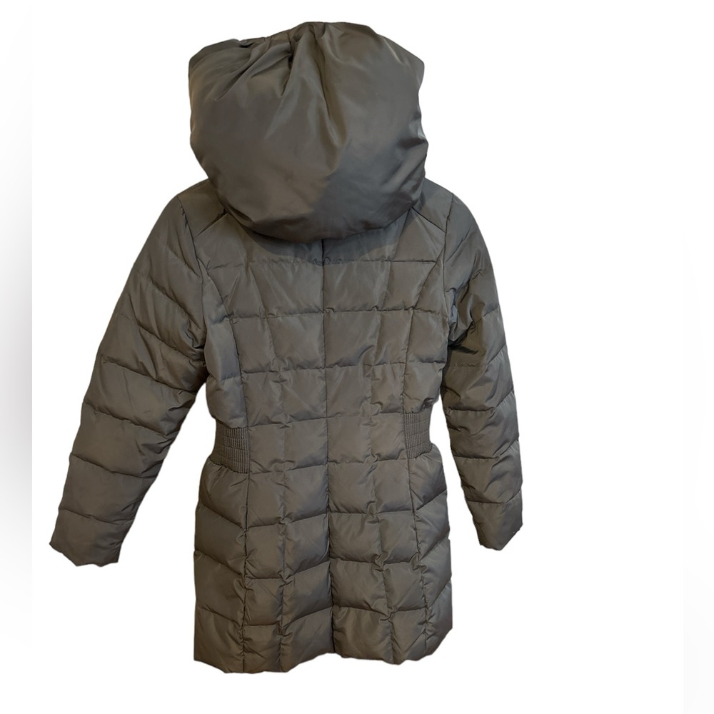 Cole Haan Signature Coat Women’s Size XS Hooded Taffeta Down Puffer Gray Carbon - Picture 4 of 10